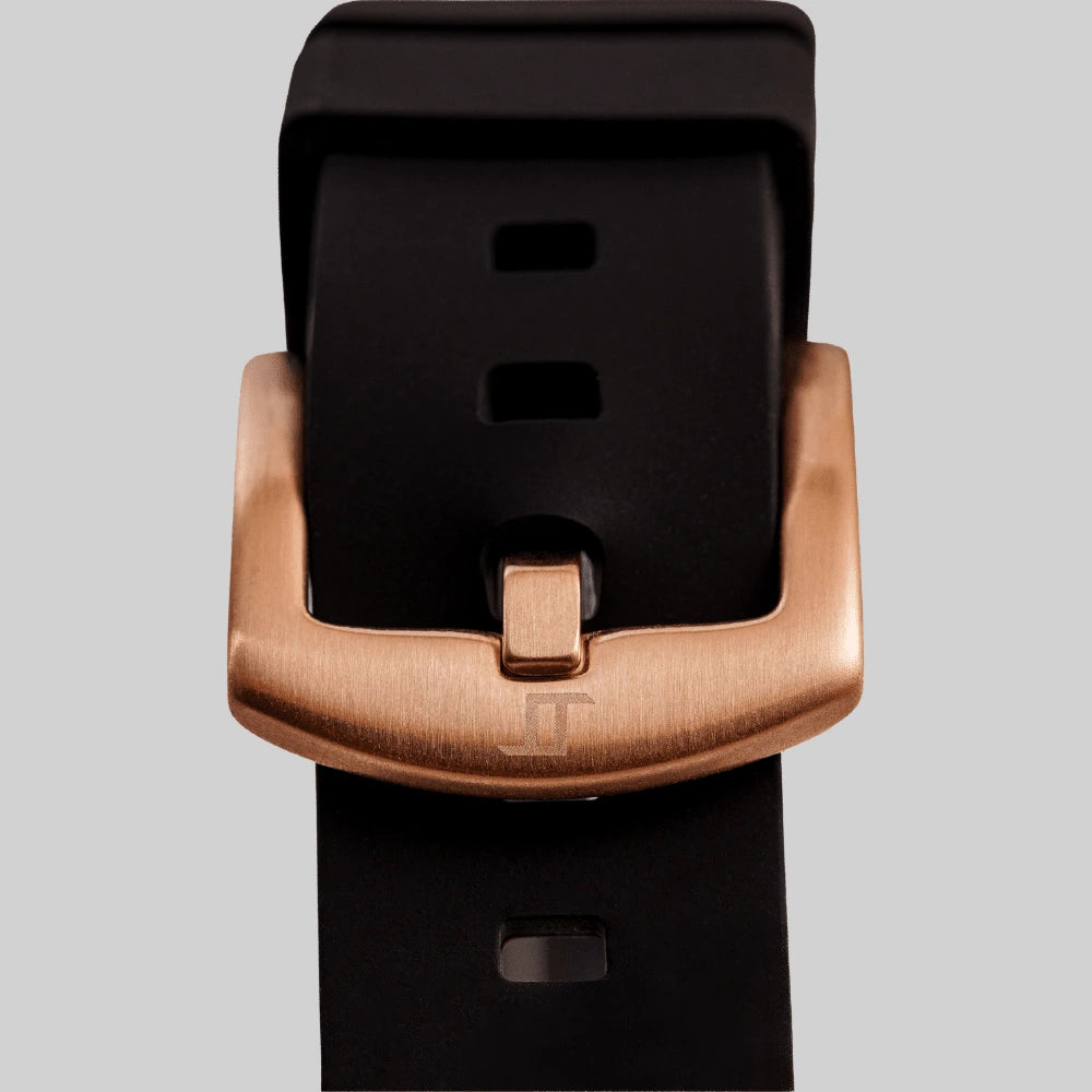 Relógio automático masculino CURTT Visionaire Rose (rosé) — design próprio, edição 001/100