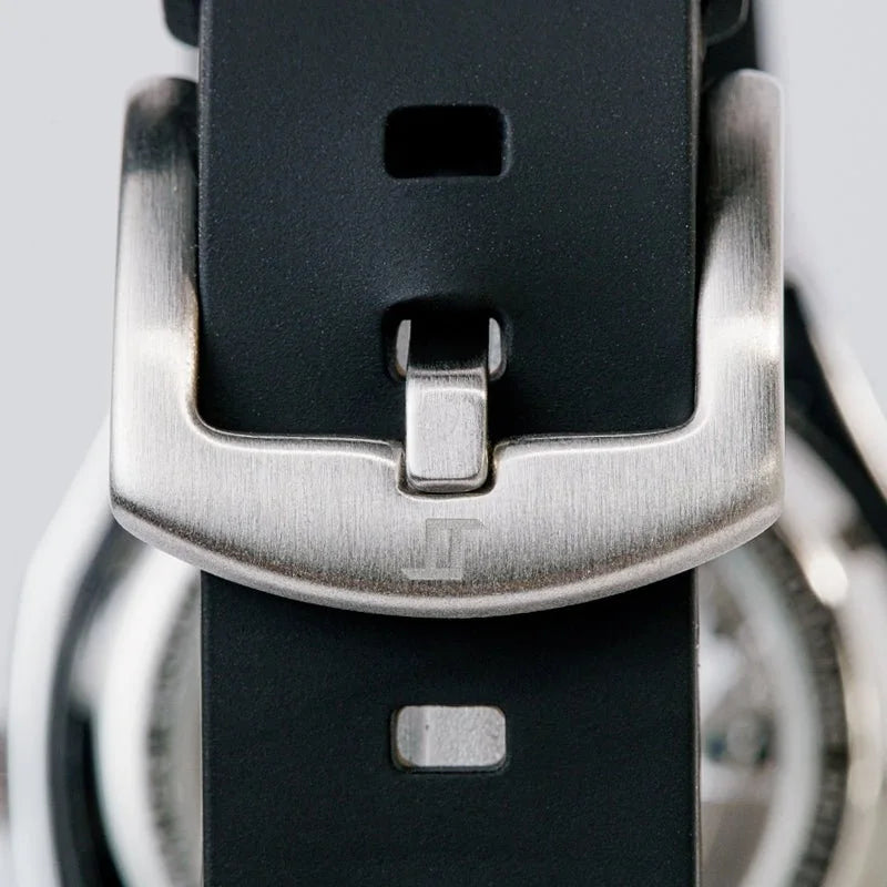 Relógio automático masculino CURTT Visionaire Silver (prata) — design próprio, edição 001/100